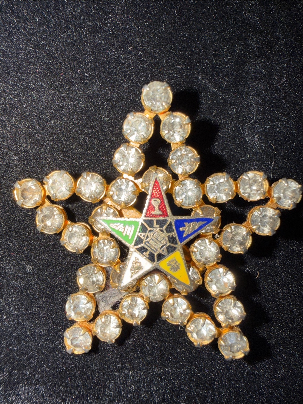 Vintage Order of the Eastern Star Brooch gorgeous 2”